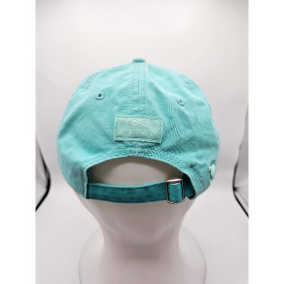 Simply Southern Aqua Blue Baseball Hat USA Flag Turtle Adjustable - Picture 5 of 10